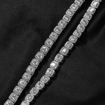 Iced Out Tennis Chain Cubic Zirconia CZ Hip Hop Necklace