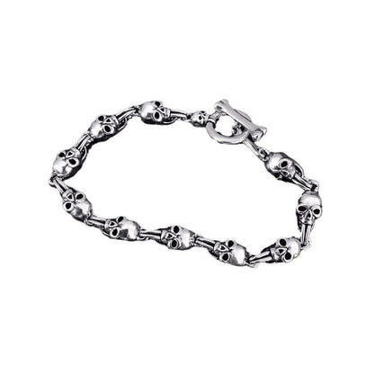 Retro and trendy skull bracelet