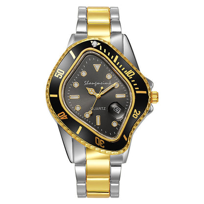 Twisted Submariner Set Alloy Steel Band Waterproof Casual Watch