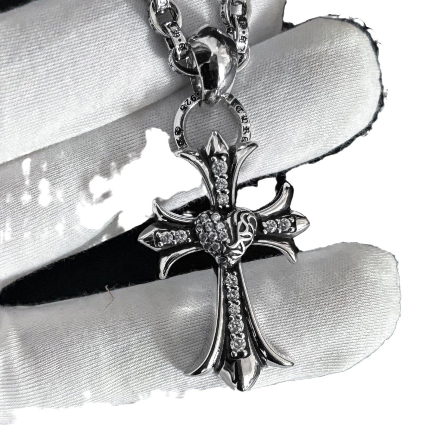cross love letter chain necklace