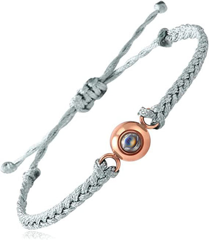 Hand-woven customized color picture personal color photo bracelet