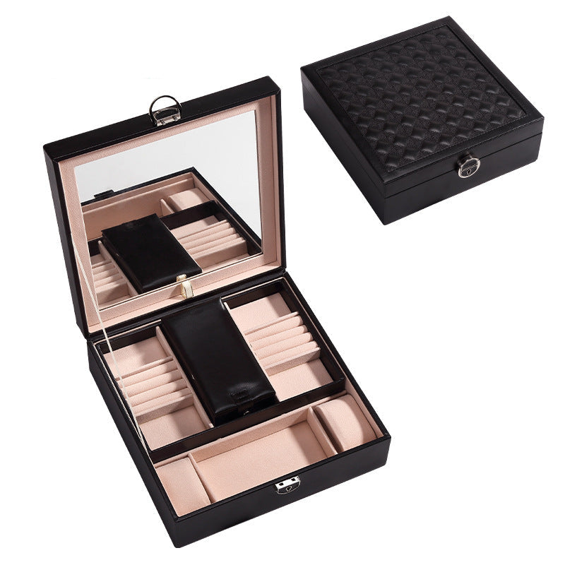 European-style high-end mirror and large capacity jewelry box