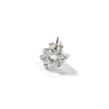 S925 silver moissanite dragon claw earrings