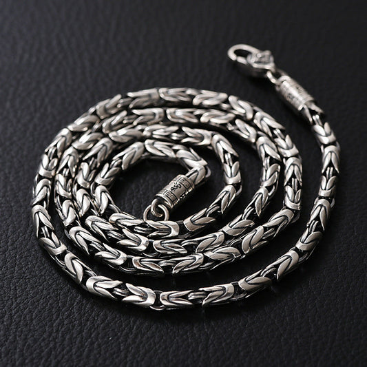 Peace pattern retro thick necklace