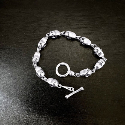Retro and trendy skull bracelet