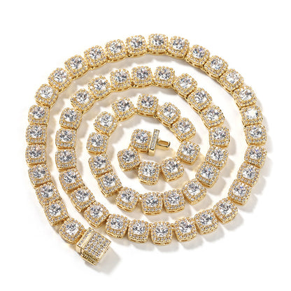 Iced Out Tennis Chain Cubic Zirconia CZ Hip Hop Necklace