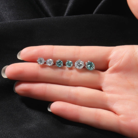 S925 silver moissanite dragon claw earrings